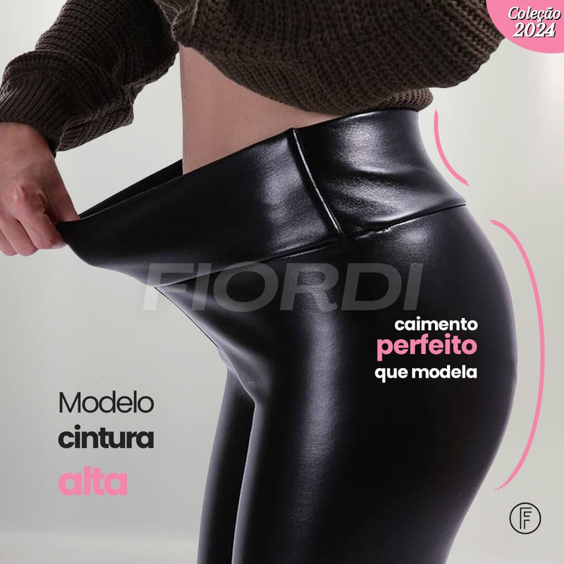 Calça de Couro Aveludada - HotLeg™ + Brinde Exclusivo