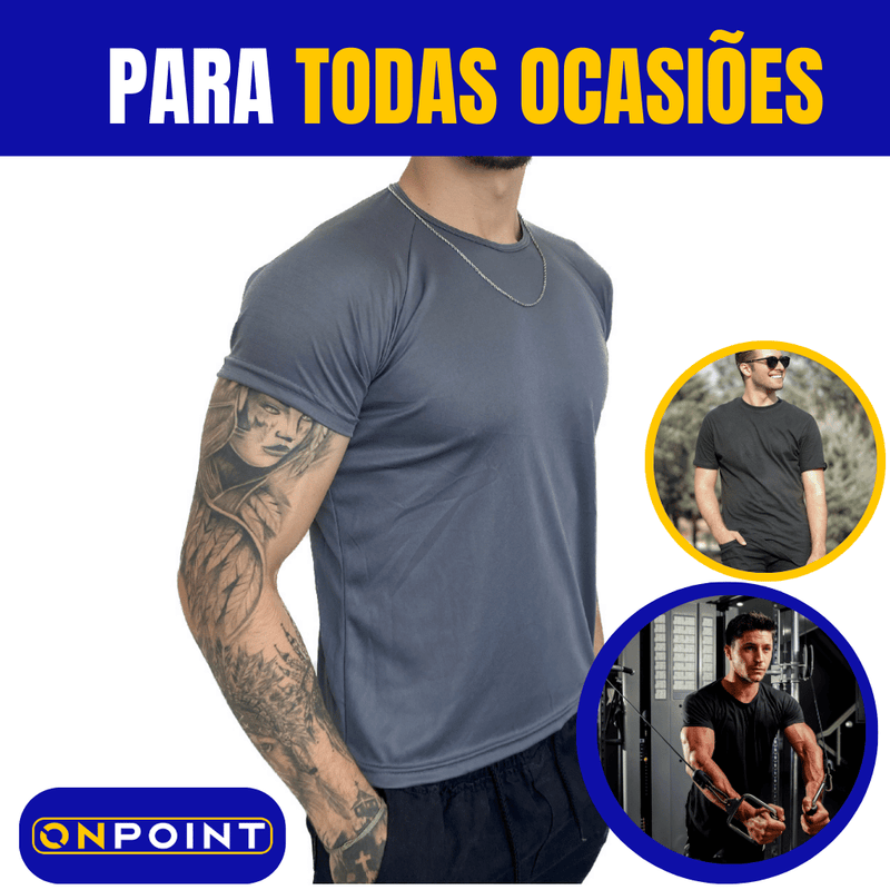 Compre um LEVE CINCO! Camisetas Dry Fit Masculina - Casual - Treino - Academia - Esportes - Exercícios - Corrida